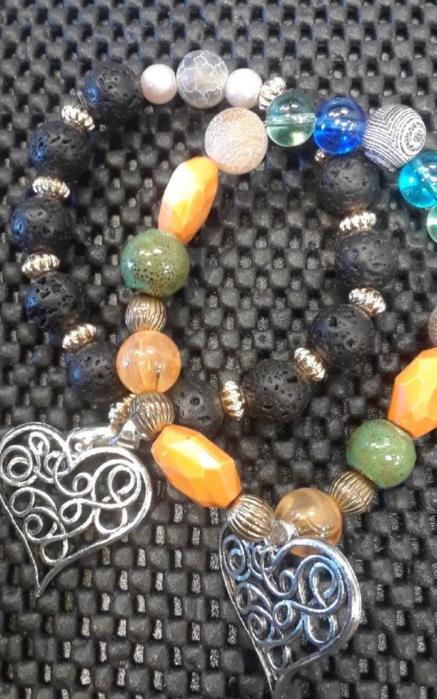 Original Custom made charm beaded bracelets with s
